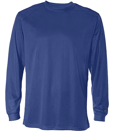 4104 Badger Adult B-Core Long-Sleeve Performance T Royal front view