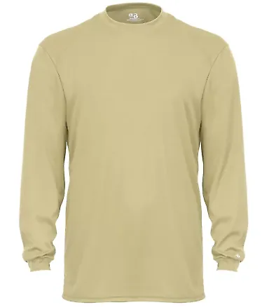 4104 Badger Adult B-Core Long-Sleeve Performance T Vegas Gold front view