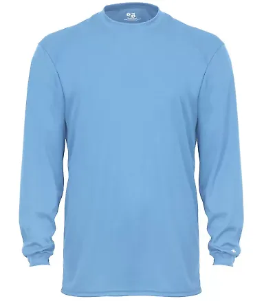 4104 Badger Adult B-Core Long-Sleeve Performance T Columbia Blue front view