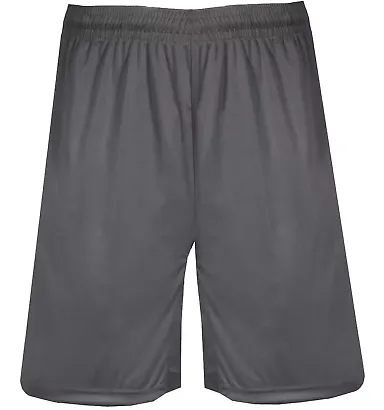4110 Badger Adult BT5 Trainer Shorts With Pockets Graphite front view