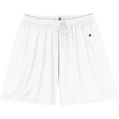 4116 Badger Ladies' B-Dry Core  Shorts in White front view