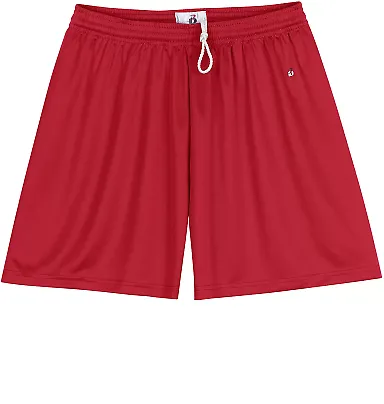 4116 Badger Ladies' B-Dry Core  Shorts in Red front view