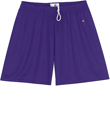 4116 Badger Ladies' B-Dry Core  Shorts in Purple front view