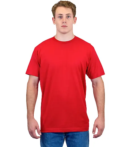 Tultex 202 Unisex Tee with a Tear-Away Tag  in Cardinal front view