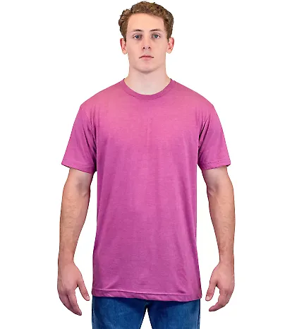 Tultex 202 Unisex Tee with a Tear-Away Tag  in Heather cassis front view