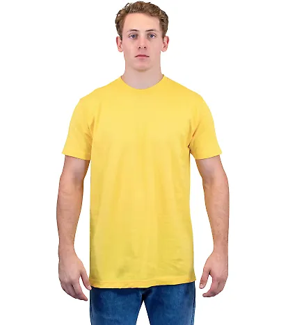 Tultex 202 Unisex Tee with a Tear-Away Tag  in Lemon front view