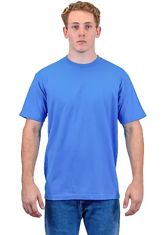 Tultex 202 Unisex Tee with a Tear-Away Tag  in Turquoise front view