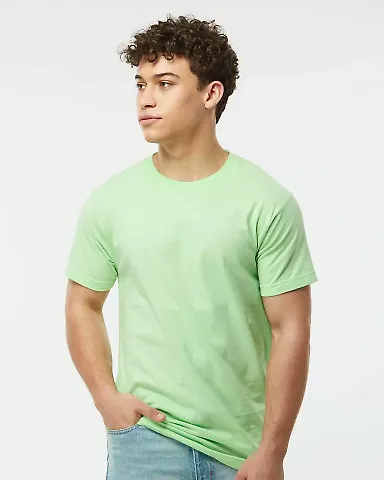 Tultex 202 Unisex Tee with a Tear-Away Tag  Neo Mint front view