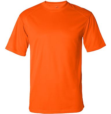 4120 Badger Adult B-Core Short-Sleeve Performance  in Safety orange front view