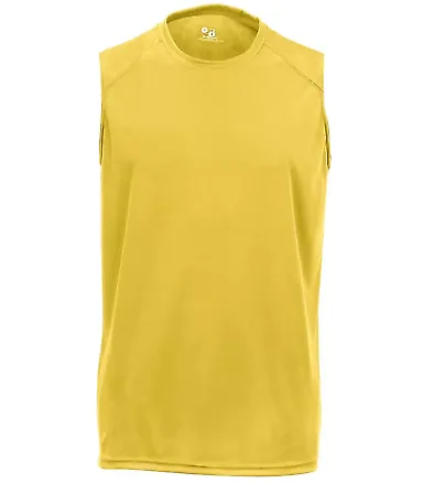 4130 Badger Sleeveless B-Dry Tee Gold front view
