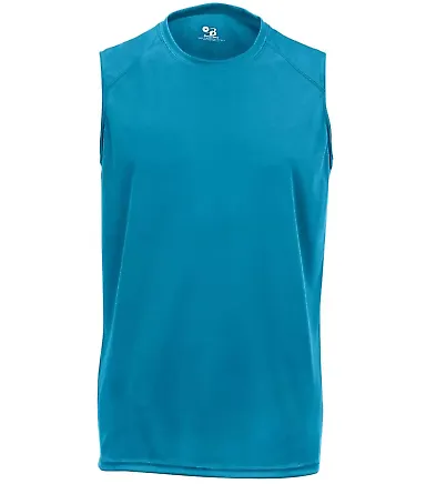 4130 Badger Sleeveless B-Dry Tee Electric Blue front view