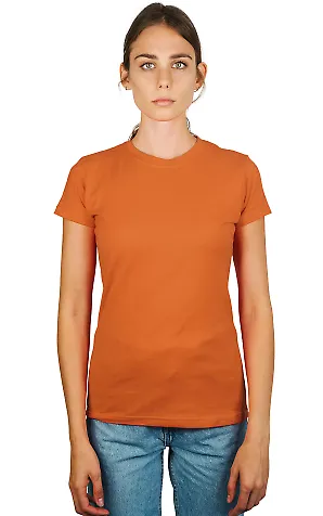 0213 Tultex Juniors Tee with a Tear-Away Tag in Texas orange front view