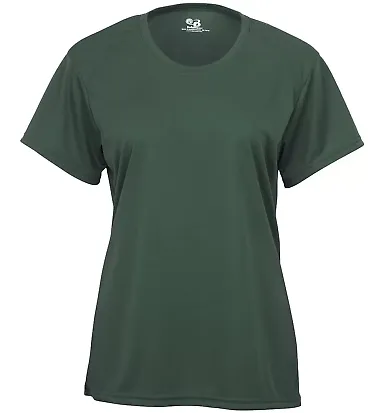 4160 Badger Ladies' B-Core Short-Sleeve Performanc Forest front view