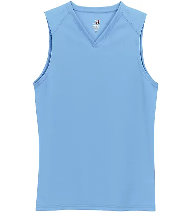 4163 Badger Ladies' Sleeveless Tee Columbia Blue front view
