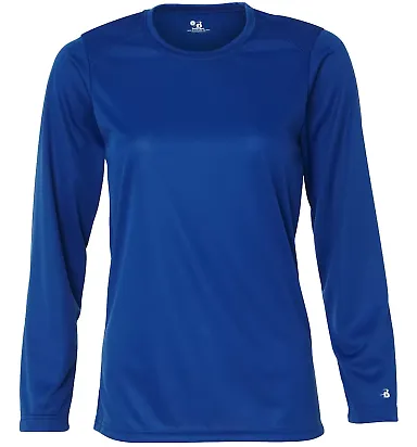 4164 Badger Ladies' B-Dry Core Long-Sleeve Tee Royal front view