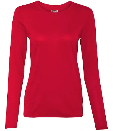 42400L Gildan Ladies' Core Performance Long Sleeve RED front view