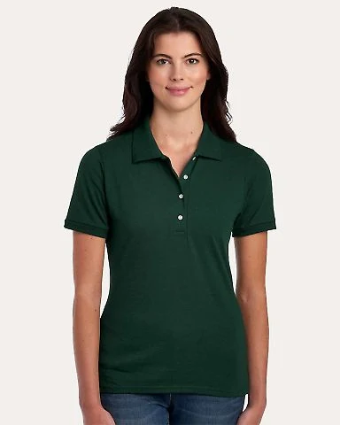 437W Jerzees Ladies' Jersey Polo with SpotShield in Forest green front view
