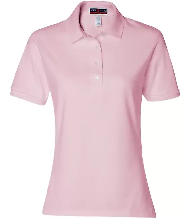 437W Jerzees Ladies' Jersey Polo with SpotShield Pink front view