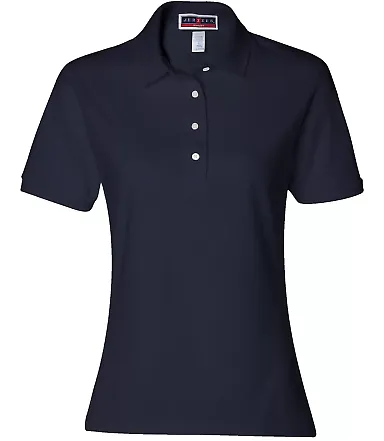 437W Jerzees Ladies' Jersey Polo with SpotShield J. Navy front view