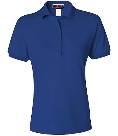437W Jerzees Ladies' Jersey Polo with SpotShield Royal front view