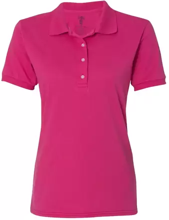437W Jerzees Ladies' Jersey Polo with SpotShield Cyber Pink front view
