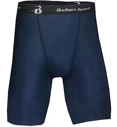 4607 Badger Men's 8" Inseam B-Fit Blended Compress Navy front view