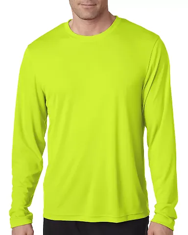 482L Hanes Adult Cool DRI Safety Green front view