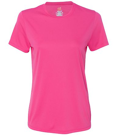 4830 Hanes Ladies' Cool DRI Wow Pink front view