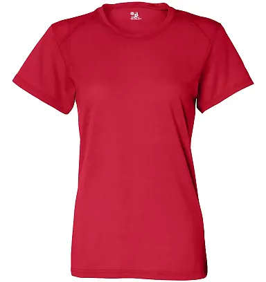 4860 Badger Ladies' B-Tech Tee Red front view