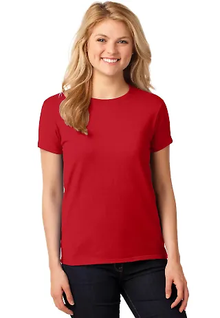 5000L Gildan Missy Fit Heavy Cotton T-Shirt in Red front view