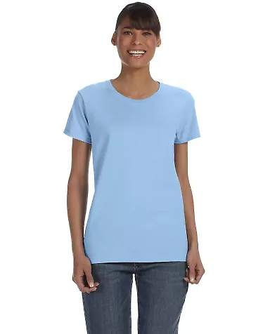 5000L Gildan Missy Fit Heavy Cotton T-Shirt in Light blue front view