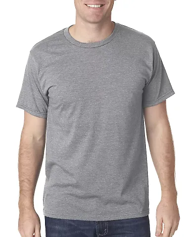 5010 Bayside Adult Heather Jersey Tee Heather Grey front view