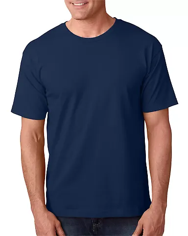 5040 Bayside Adult Short-Sleeve Cotton Tee Navy front view