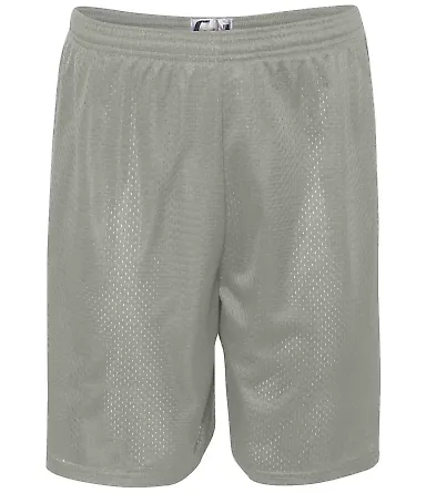 5109 C2 Sport Adult Mesh/Tricot 9" Shorts Silver front view