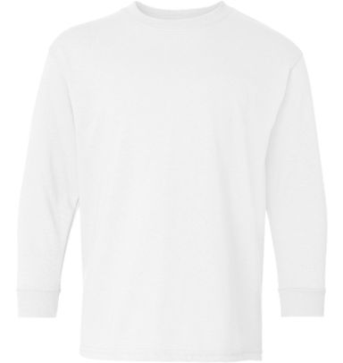 gildan long sleeve white t shirt
