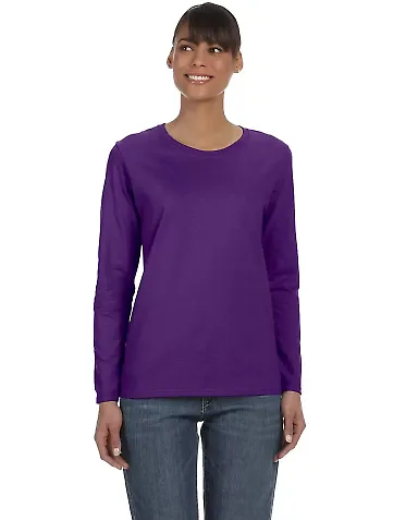 5400L Gildan Missy Fit Heavy Cotton Fit Long-Sleev in Purple front view