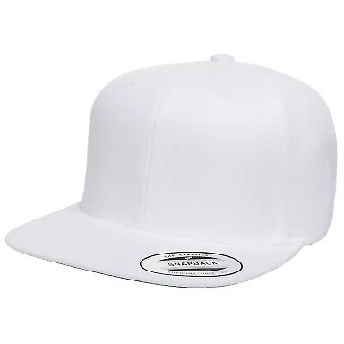Yupoong 6089M Wool Blend Snapback GREEN Under Bill in White front view
