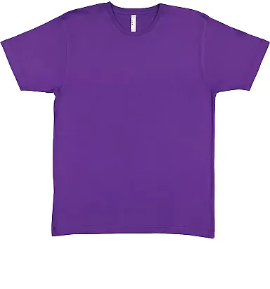6101 LA T Youth Fine Jersey T-Shirt in Pro purple front view