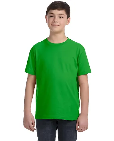 6101 LA T Youth Fine Jersey T-Shirt in Apple front view