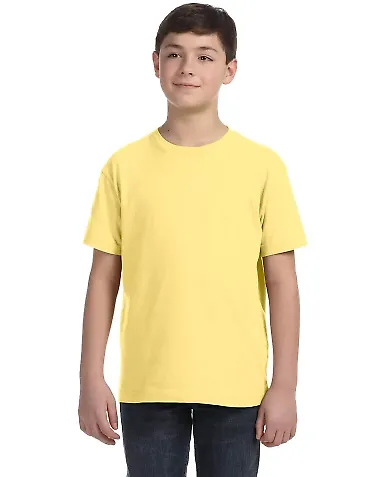 6101 LA T Youth Fine Jersey T-Shirt in Butter front view