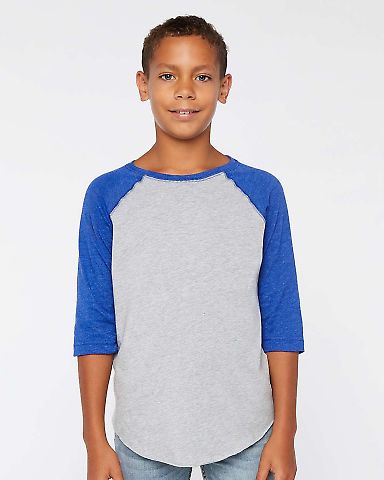 6130 LA T Youth Vintage Baseball T-Shirt in Vintage heather/vintage royal