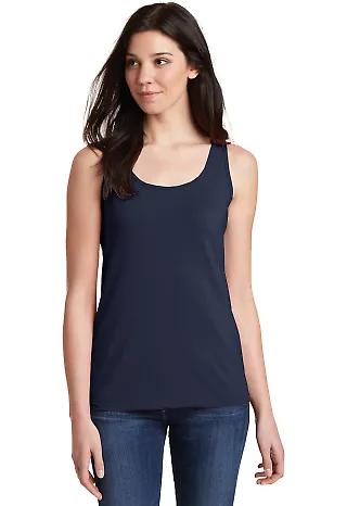 64200L Gildan Junior Fit Softstyle Tank Top in Navy front view