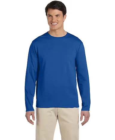 64400 Gildan Adult Softstyle Long-Sleeve T-Shirt in Royal front view