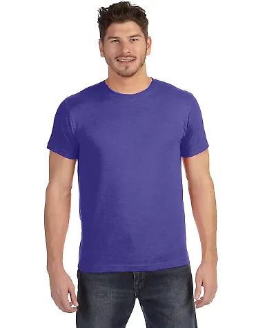 6901 LA T Adult Fine Jersey T-Shirt in Vintage purple front view