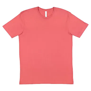 6901 LA T Adult Fine Jersey T-Shirt in Passionfruit front view