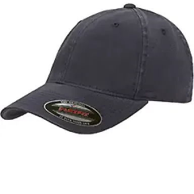 6997 Yupoong Flexfit Garment-Washed Cotton Cap in Navy front view