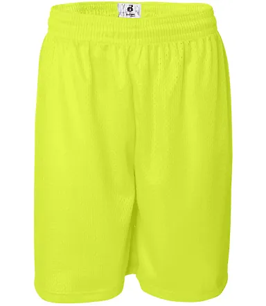 7209 Badger Adult Mesh/Tricot 9-Inch Shorts Safety Yellow front view