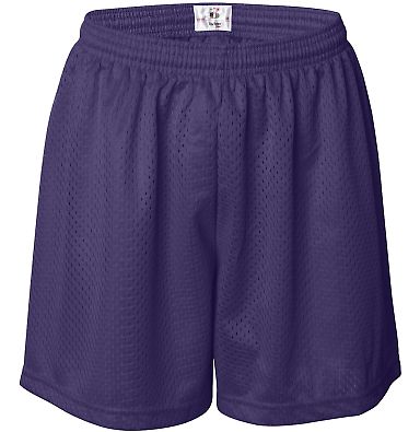 7216 Badger Ladies' Mesh/Tricot 5-Inch Shorts in Purple front view