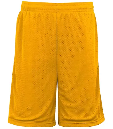 7219 Badger Adult Mesh Shorts With Pockets Gold front view