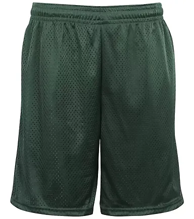 7219 Badger Adult Mesh Shorts With Pockets Forest front view